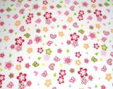 Butterfly Heart Print On Poly-Cotton Print 44