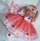 Red Striped Dress + Head band 