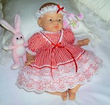 Red Striped Dress + Headband 