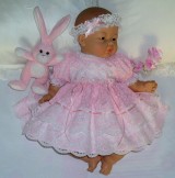 Pink Floral Dress + Headband 
