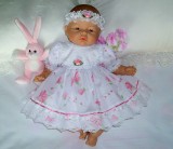 White + Pink Floral Dress Headband 