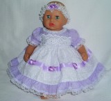 White + Lilac Dress + Headband