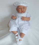 White Romper Suit + Hat 