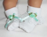 Mint Frilly Socks