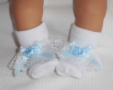 Blue Frilly Socks