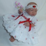 Strawberry Dress + Headband Will Fit 0-3 Months Baby 