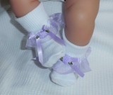 Lilac Voile Frilly Socks