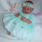 Mint Dress + Headband Will Fit 0-3 Months Baby 