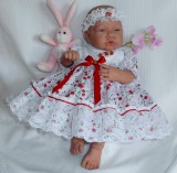 Strawberry Dress + Headband Will Fit 0-3 Months Baby 