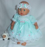 Mint Spot Dress + Head band
