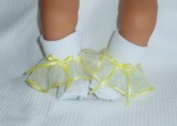 White Lemon Voile Frilly Socks