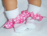 Pink Spot Frilly Socks
