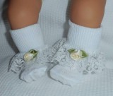 IVORY Lace Trimmed Frilly Socks